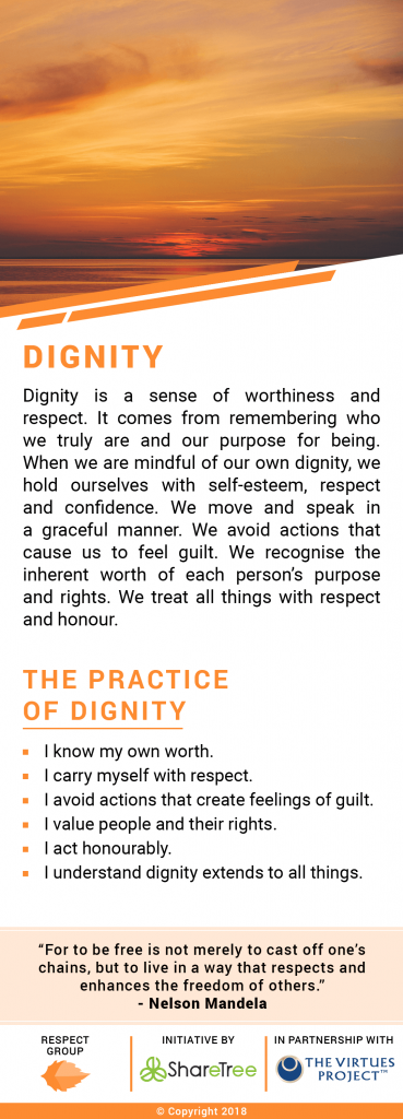 Dignity and self-awareness