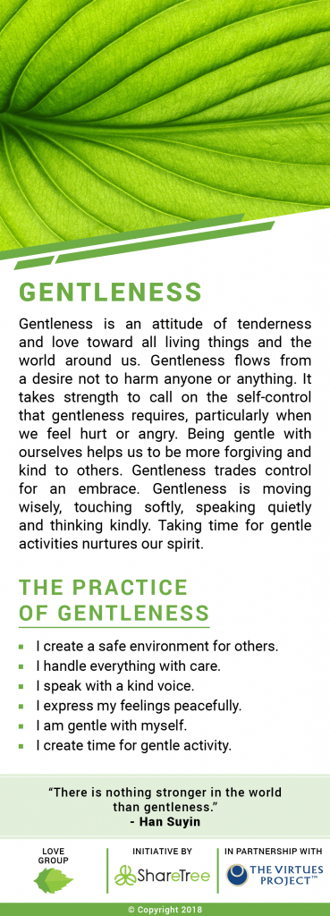 Gentleness makes you stronger