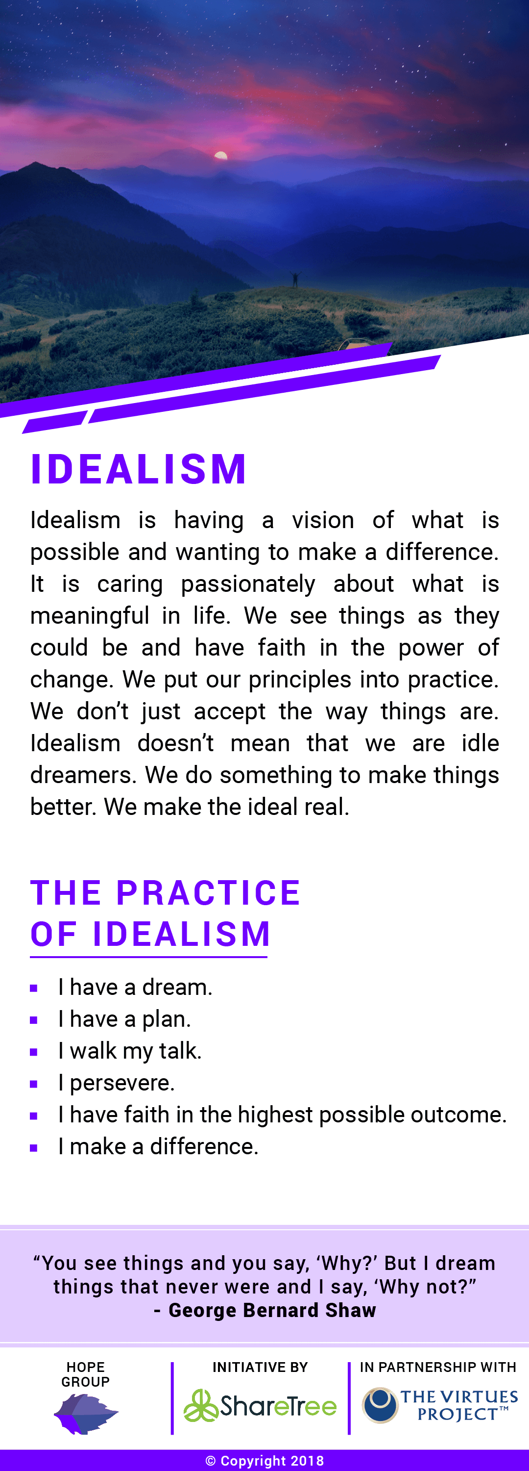 Idealism Card